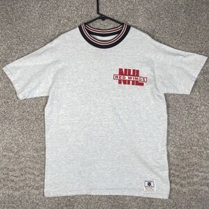 Detroit Red Wings Nutmeg Mills T-Shirt Mens XL Gray Graphic Print Shirt Vintage